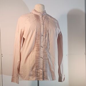 GAP Pink Blouse with Pleated Front